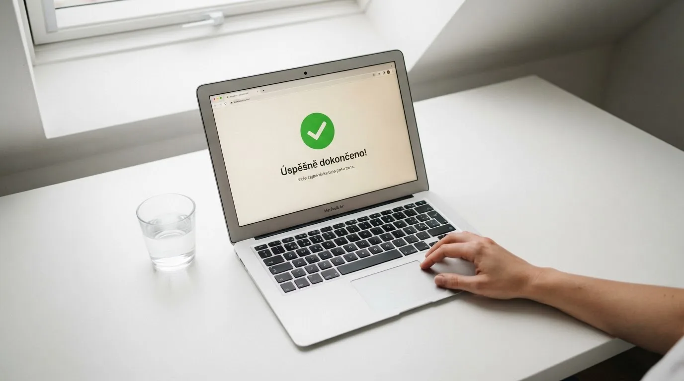 Výřez z veřejného online rejstříku Ministerstva financí ČR na obrazovce notebooku